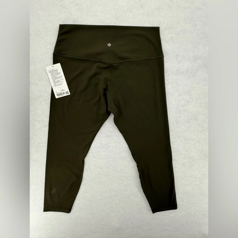 NWT Lululemon Align Pant II Dark‎ Olive Size 14